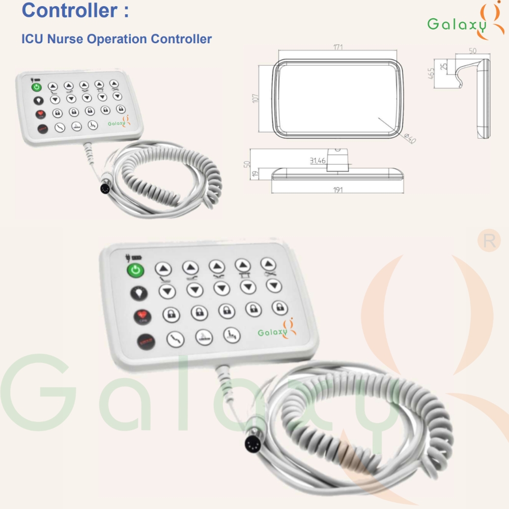 Galaxy ICU Medical Bed Wired Remote Controller Linear Actuator Control Box Nurse Panel 1-4pcs Permanent Magnet Brush Commutation image 5