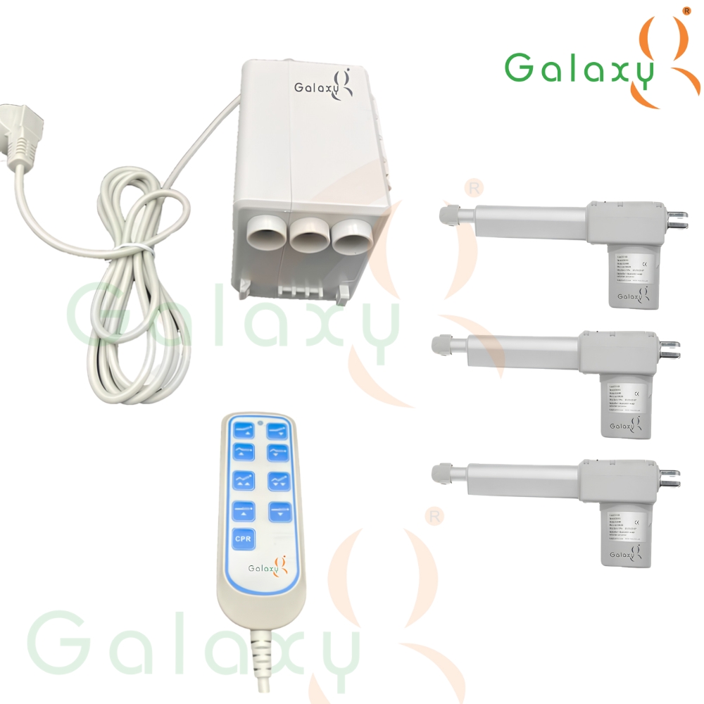 Medical Hospital Adjustable Patient Bed Remote Control  Panel 9 -Button  Actuator Hand Control Linear for 3 Actuators with Permanent Magnet Construction image 1