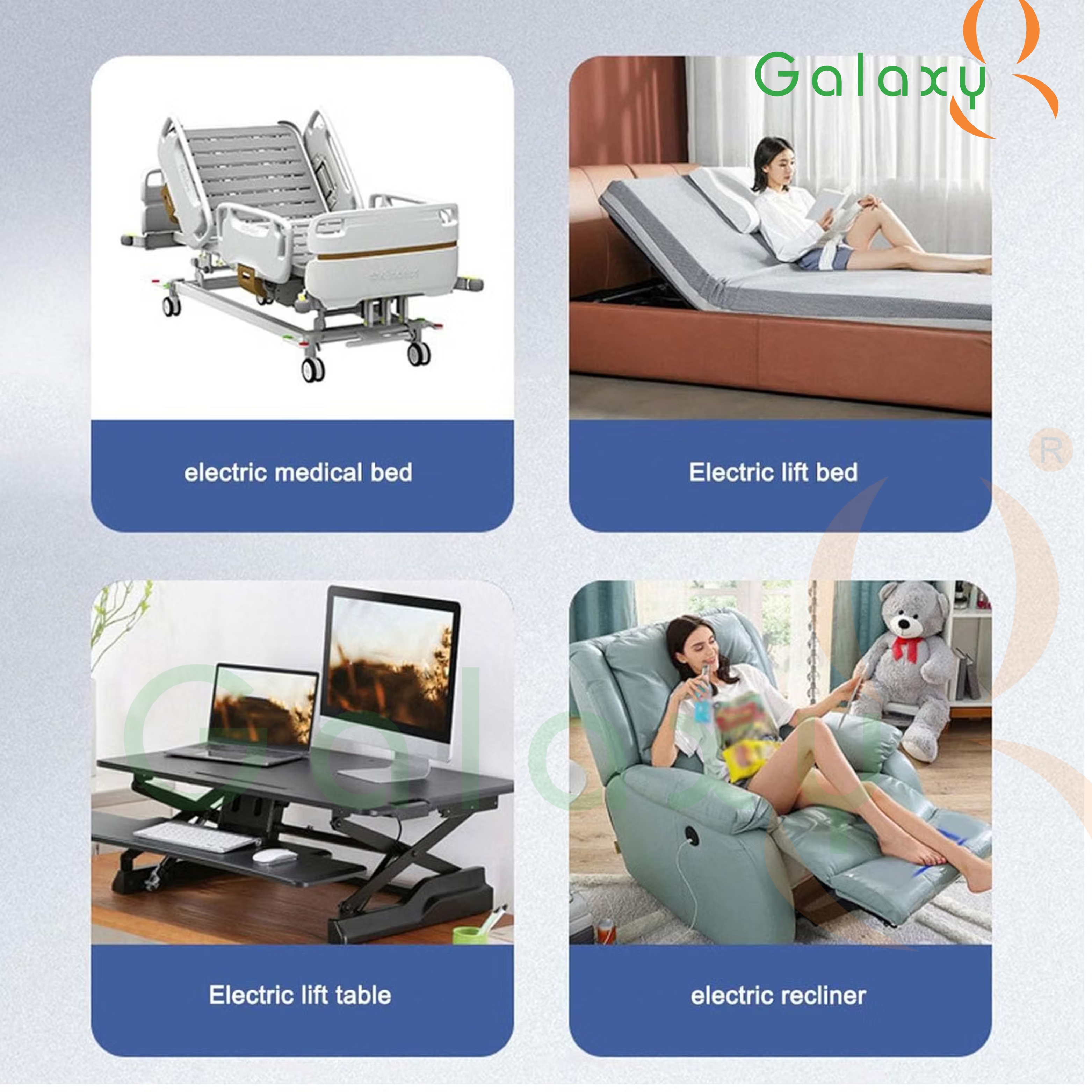 Galaxy Electric Hospital Bed Motor Kit – 2 Linear Actuator with Control Box, 4-Button Wired Remote Controller & Power Adapter for Adjustable Medical Bed image 9