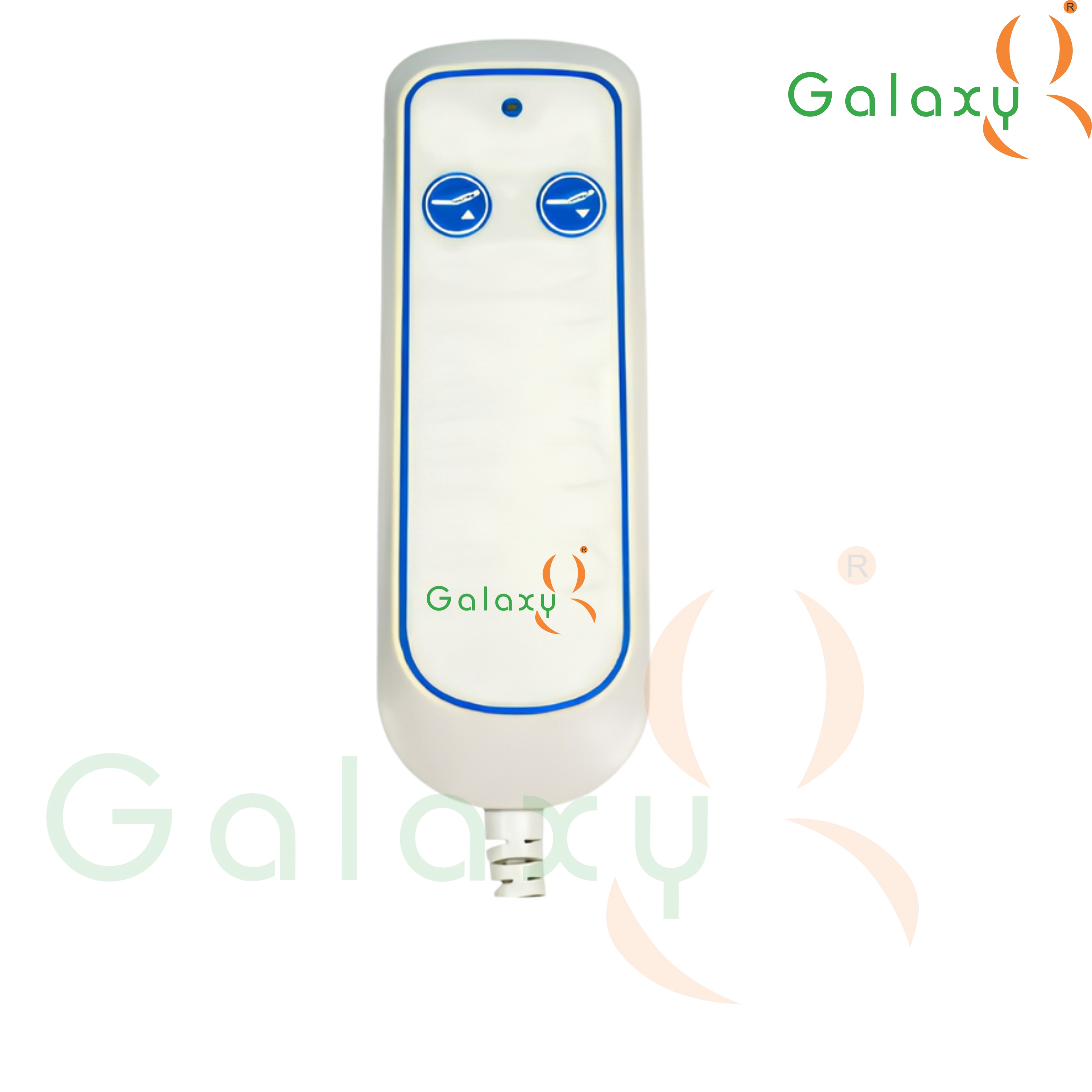 Medical Hospital Adjustable Patient Bed Remote Control  Panel 2 -Button  Actuator Hand Control Linear for 1 Actuators with Permanent Magnet Construction image 1